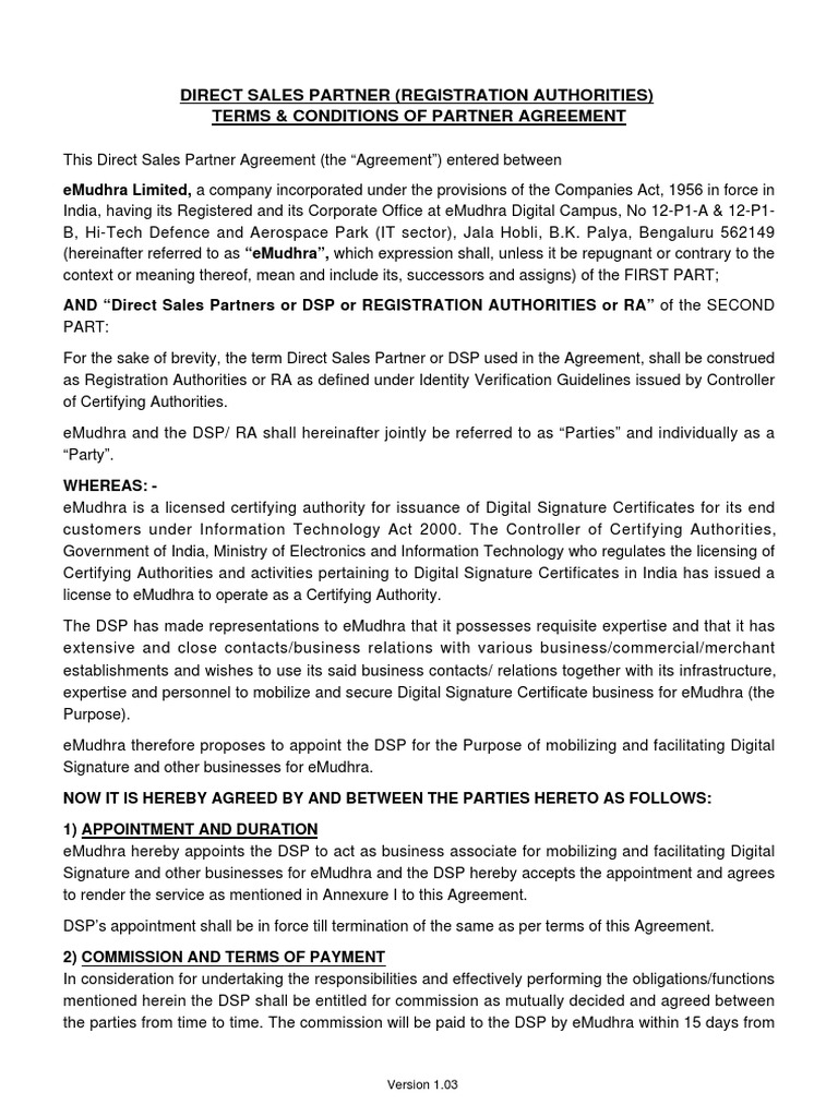 Agreement Signed PDF | PDF