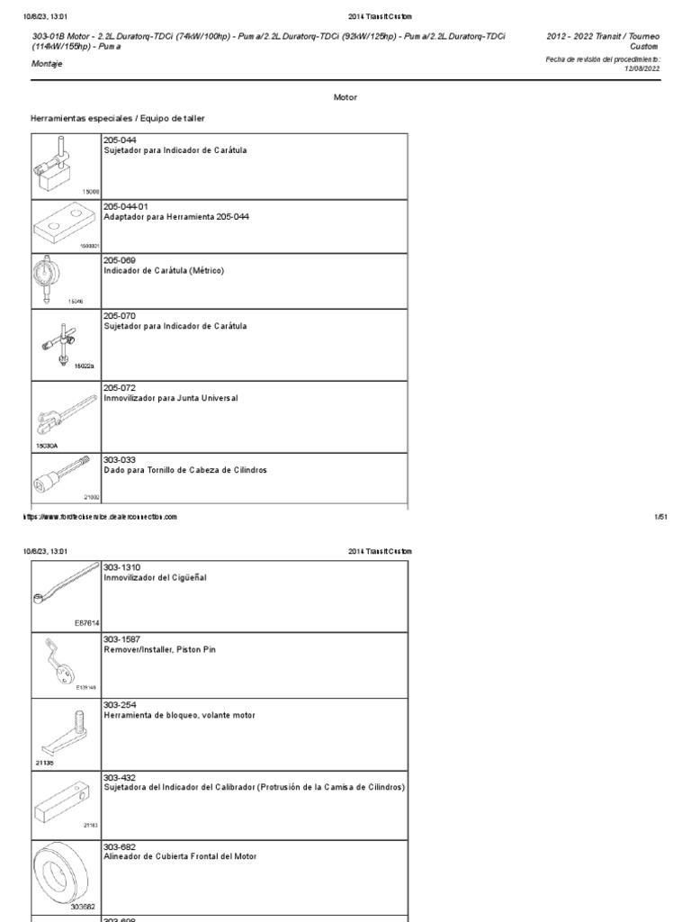 2014 Ford Transit 2.2L Engine Guide | PDF