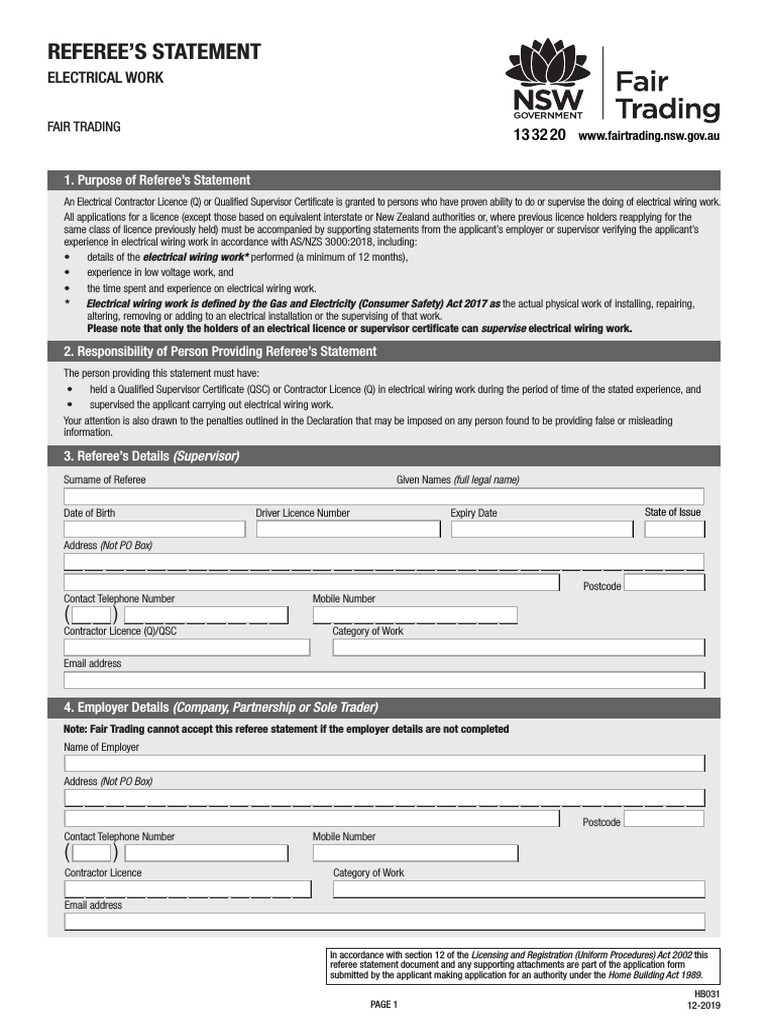 Referee'S Statement: Electrical Work | PDF | Electrical Wiring ...