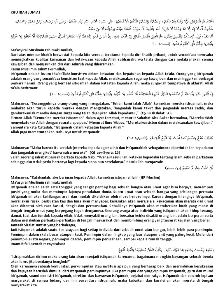 Khutbah Jum'at PDF