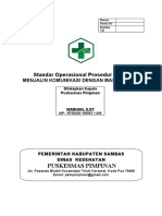 Standar Operasional Prosedur (SOP) : Puskesmas Pimpinan