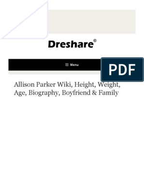 Allison Parker Sexx Videos Hd - Allison Parker Wiki, Height, Weight, Age, Biography & Family | PDF