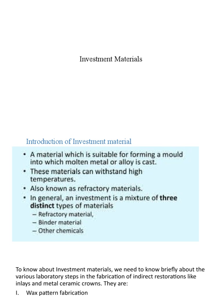 Casting Materials PDF