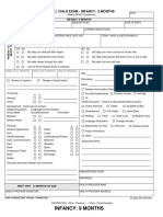 Physician's Well Child Exam Form 9 Months