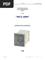 Operation Manual: Microprocessor Motor Protection Relay Type