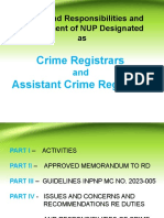 PRESENTATIONduties and Responsibilities of CRIME REGISTRARS With Hyperlink 4