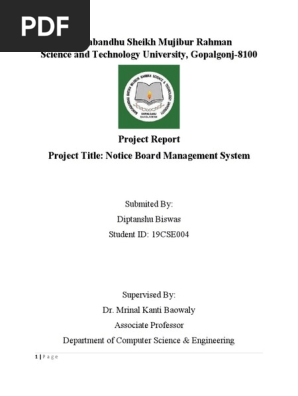 Notice board report