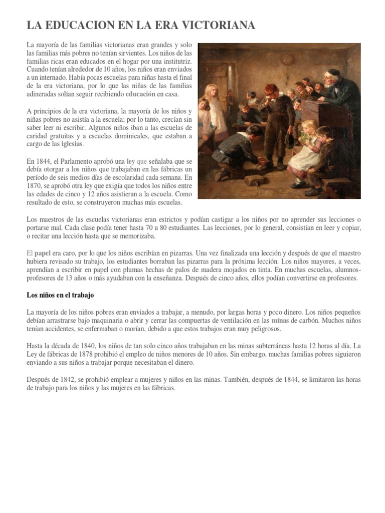 La Educacion en La Era Victoriana PDF