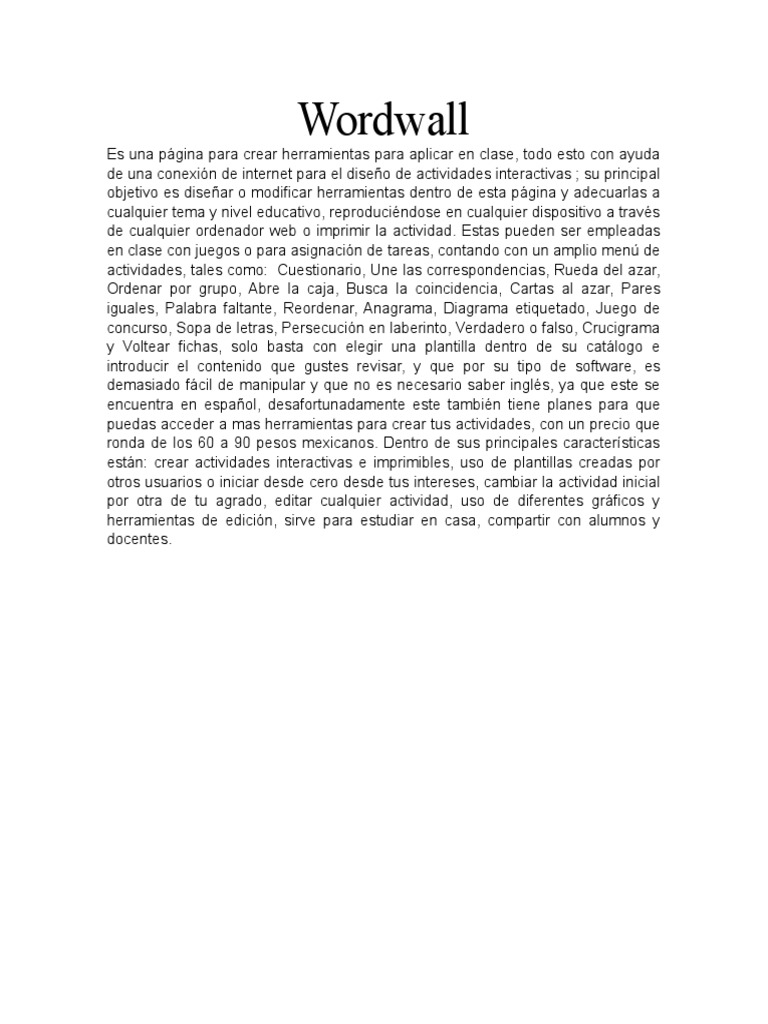 Wordwall pdf