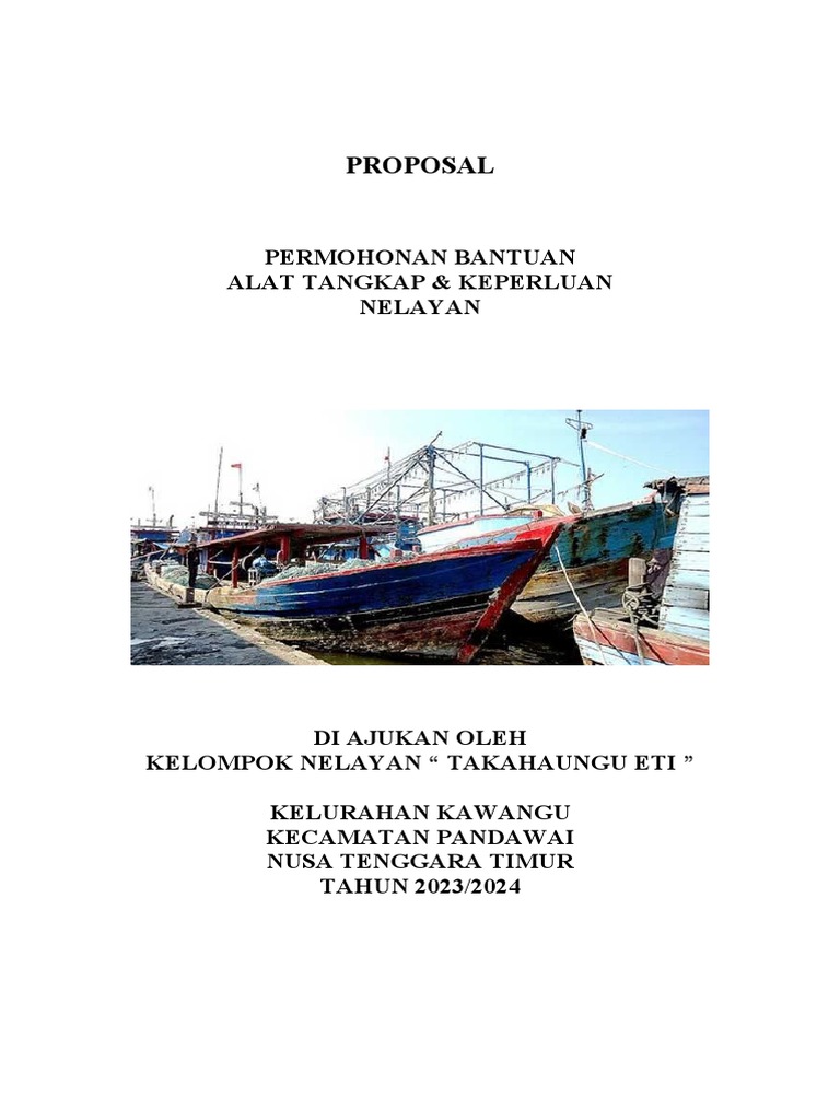 Proposal 3 Bantuan Perahu Pdf