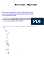 Beginning and Intermediate Algebra 5th Edition Tobey Test Bank Download