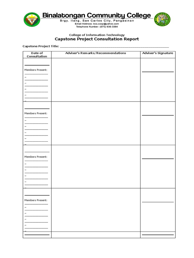 Capstone Project Consultation Report | PDF