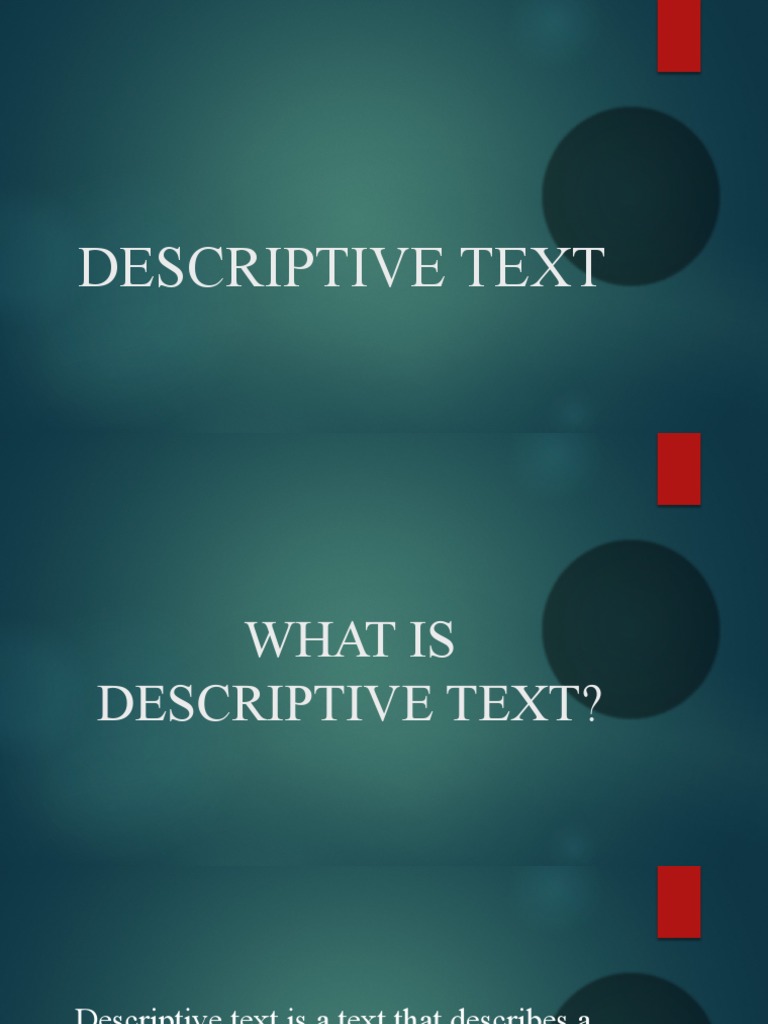Descriptive Text | PDF
