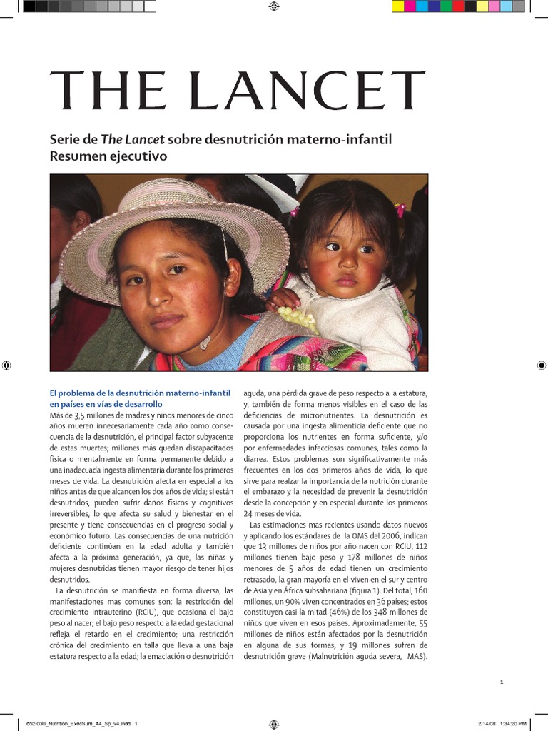 Lancet Nutrition SeriesResumen Ejecutivo en Español PDF