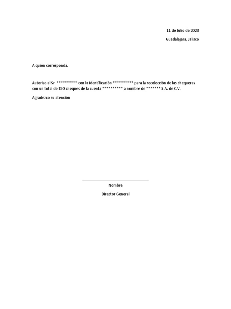 Carta Poder Simple | PDF
