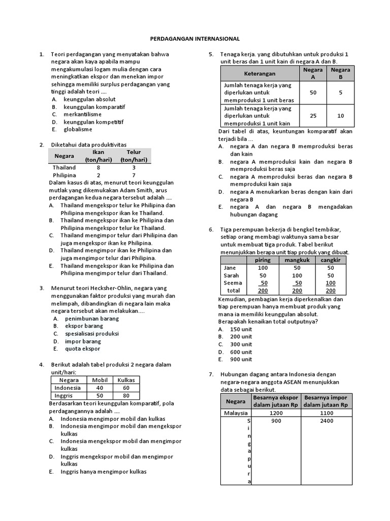Perdagangan Internasional | PDF