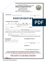 40 FSED 44F Certificate of Fire Drill Rev02