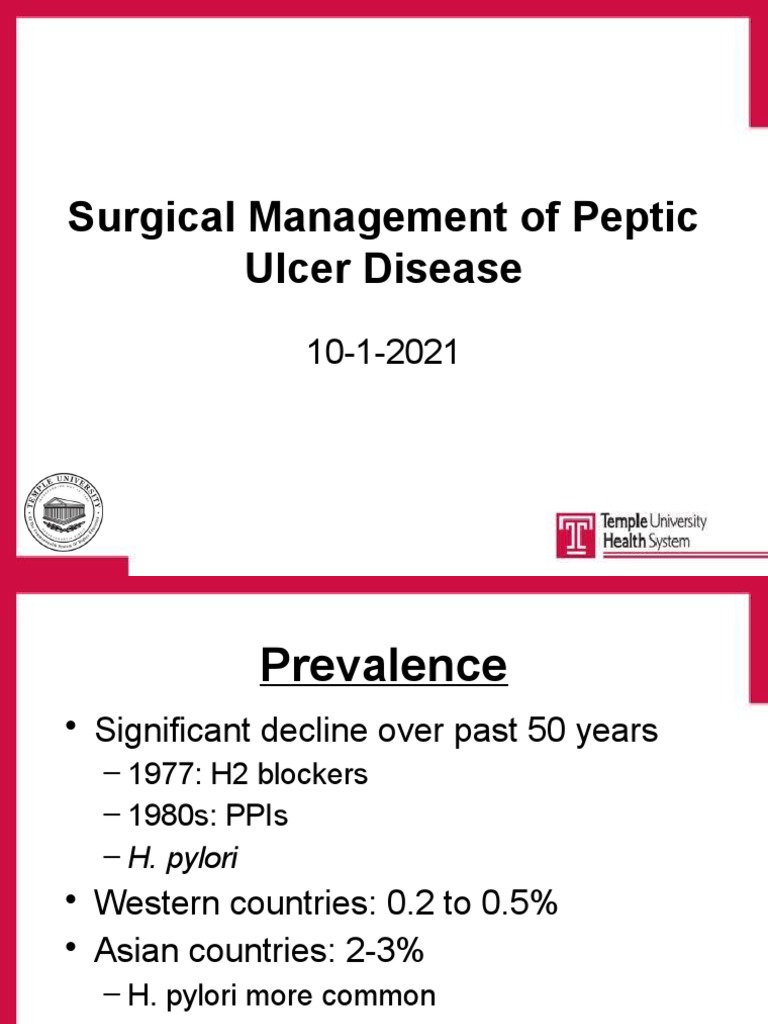 ACS Peptic Ulcer Disease PDF Digestive Diseases Medicine