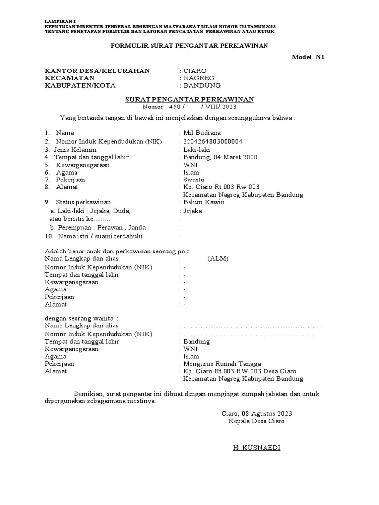 Form N1 | PDF