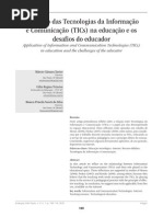 APLICAÇÃO DAS TECNOLOGIAS DA INFORMAÇÃO E COMUNICAÇÃO (TICs) NA EDUCAÇÃO E OS DESAFIOS DO EDUCADOR