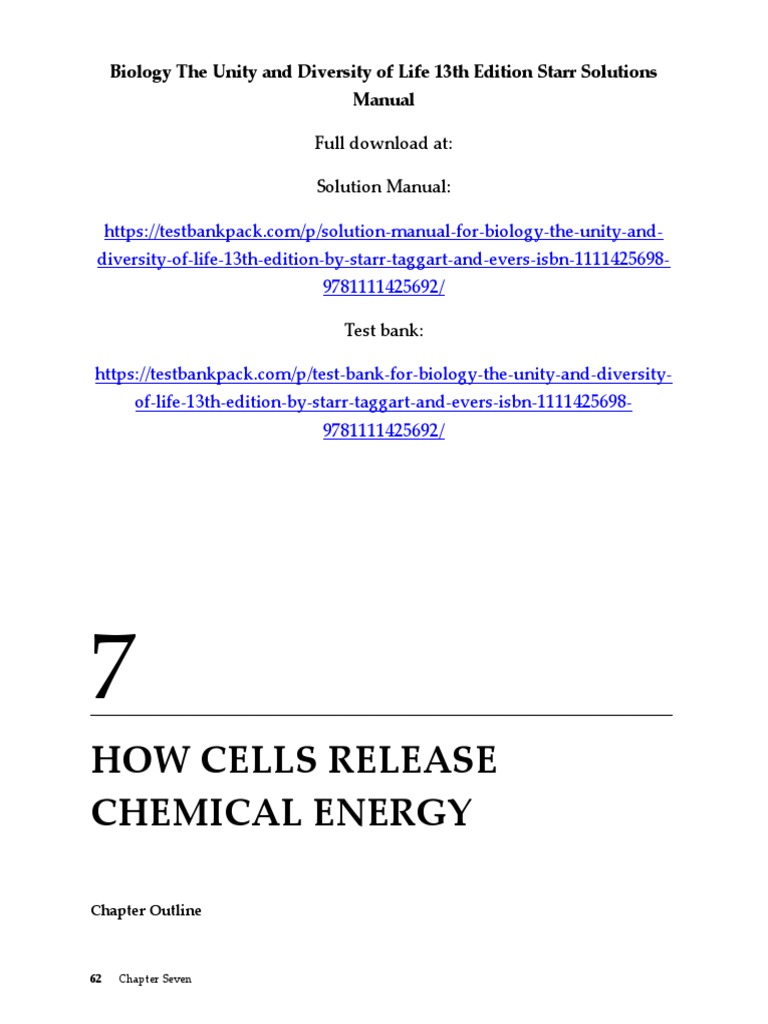 Biology The Unity and Diversity of Life 13th Edition Starr Solutions