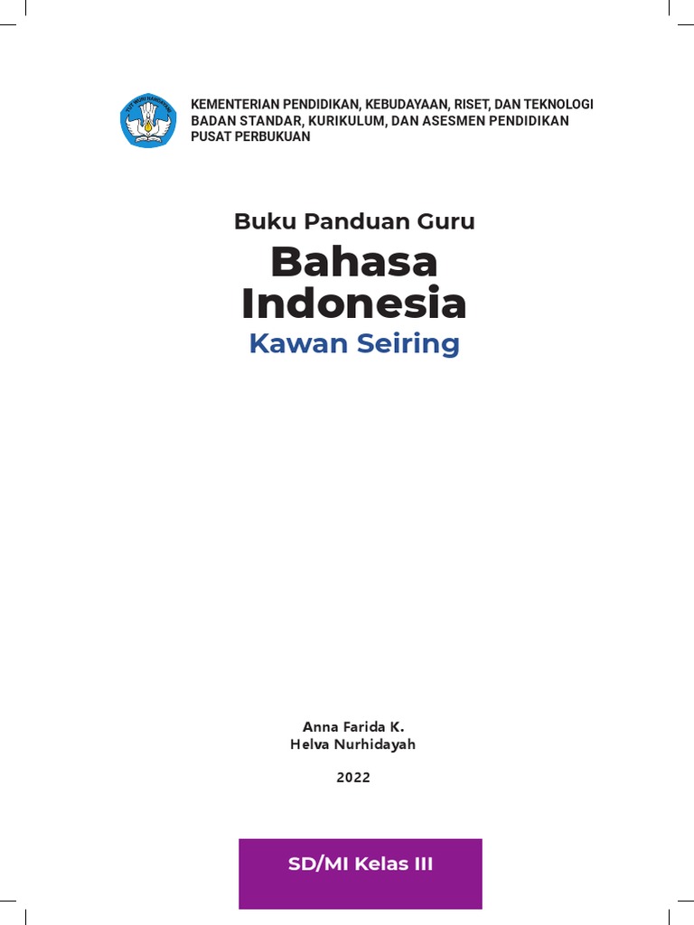 Panduan Guru Bahasa Indonesia Kelas 3 | PDF | Karier & Perkembangan