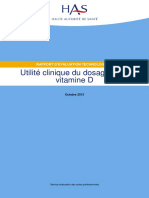 Utilite Clinique Du Dosage de La Vitamine D - Rapport Devaluation