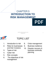 Chapter 5 - Introduction To Risk Management