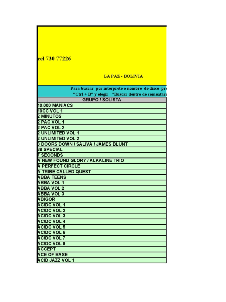 List Ado Musicos Grupos Musicales