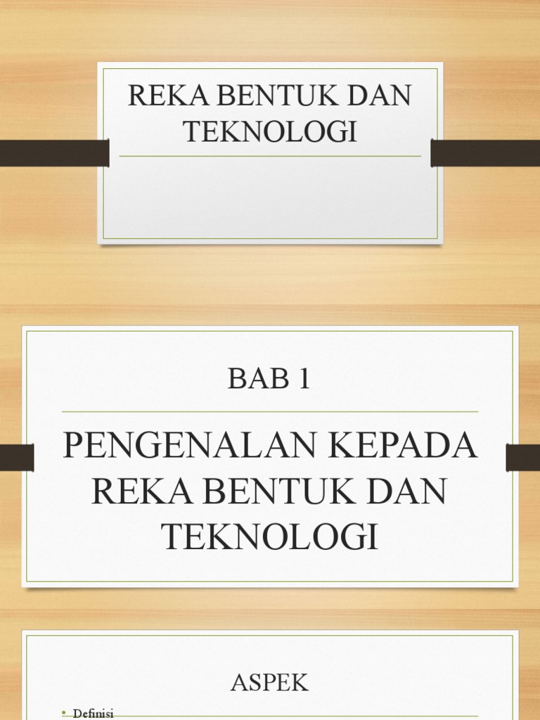 Pengenalan Reka Bentuk dan Teknologi | PDF