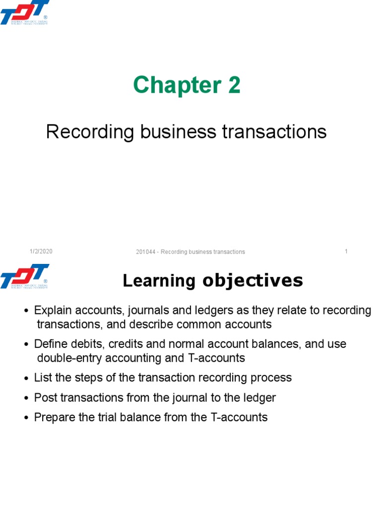 Ch02 - Recording business transactions đã chuyển đổi | PDF
