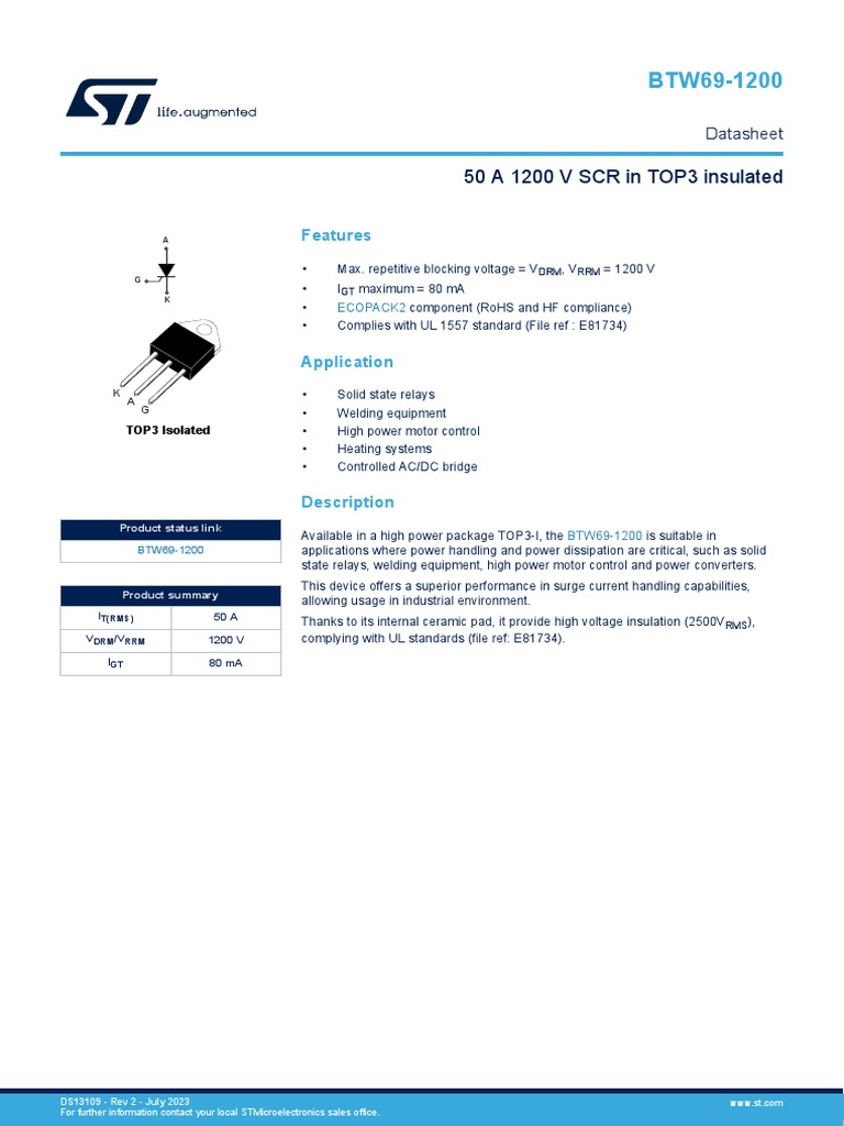 Industrial Power Control SCR | PDF | Relay | Root Mean Square