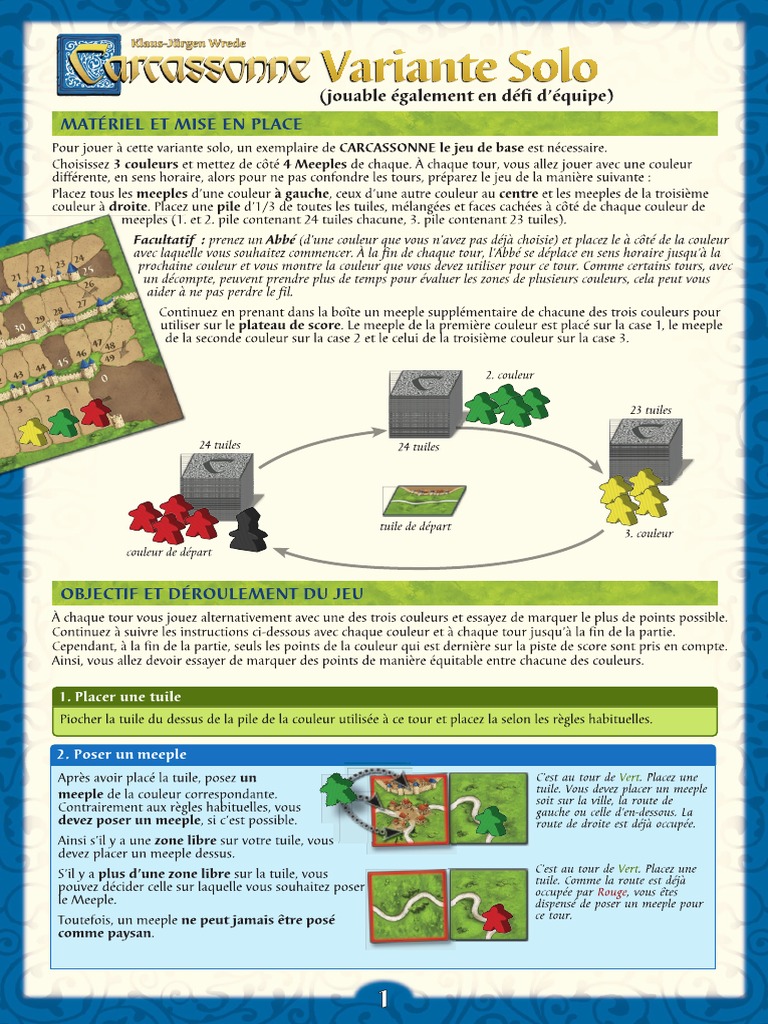 Carcassonne Mode Solo Regles | PDF
