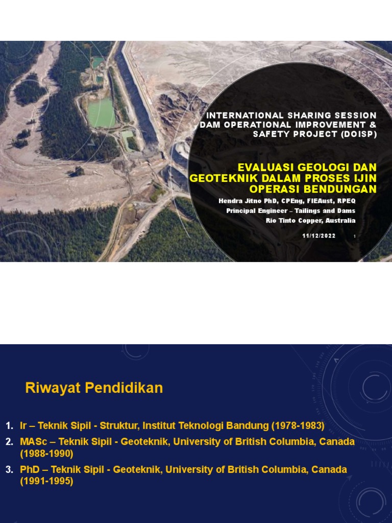 Webinar Sharing Knowledge Geology Geotechnics In Dam Operation Rev1