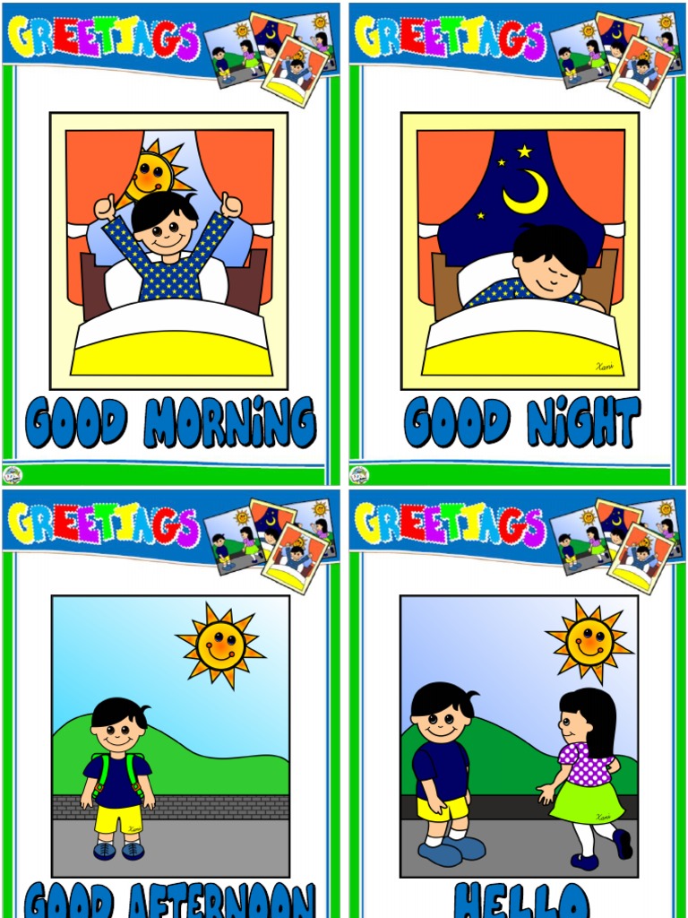 Greetings Flashcards PDF