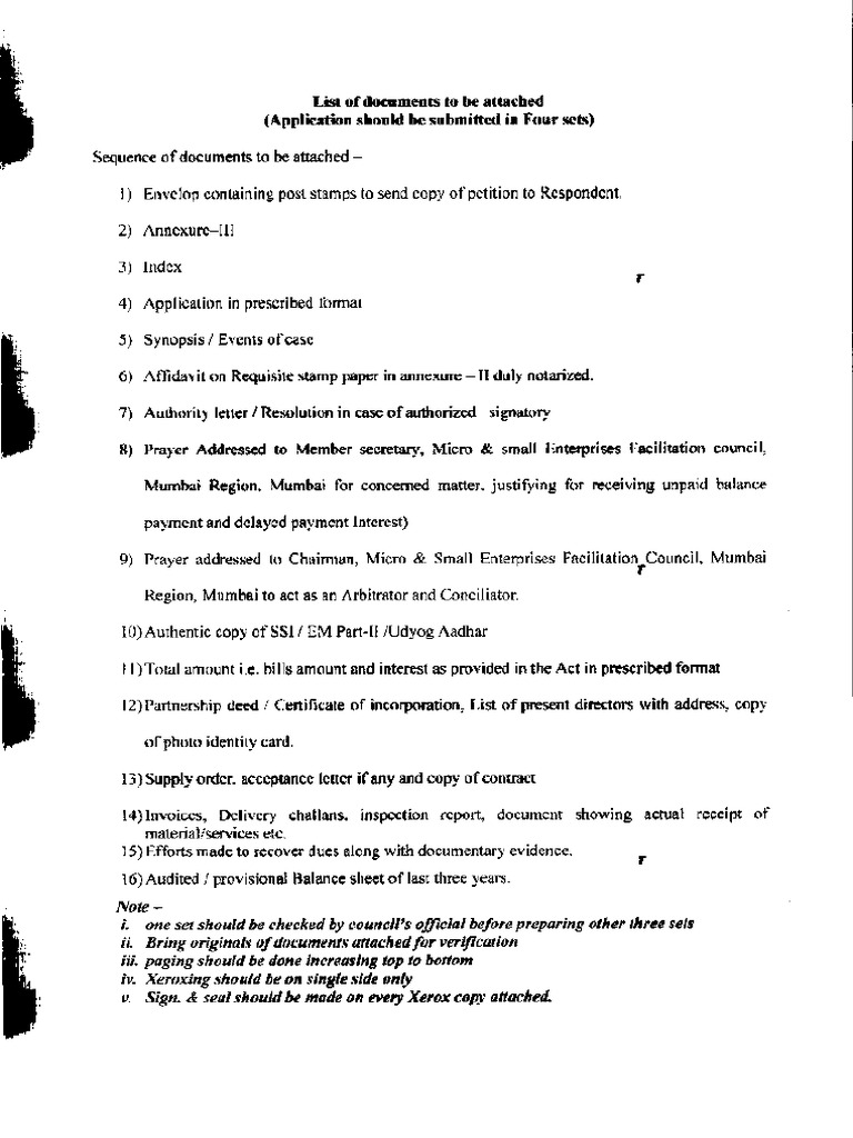 MSME IFC Application Format | PDF