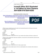 Enhanced Microsoft Office 2013 Illustrated Fundamentals 1st Edition Hunt Test Bank 1