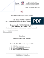 Transition de l'OHSAS 18001 v2007 Vers La Norme ISO 45001 v2018 - SAGHROUCHNI Nour El Houda Soutenu