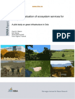 Economic Valuation of Ecosystem Services For Policy: A Pilot Study On Green Infrastructure in Oslo