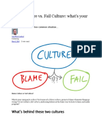 Blame Culture vs Fail Culture