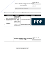 Informe de Inspección de Seguridad y Observación