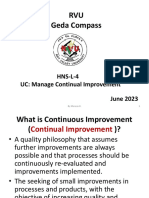 Managing Continuous Improvement Syst