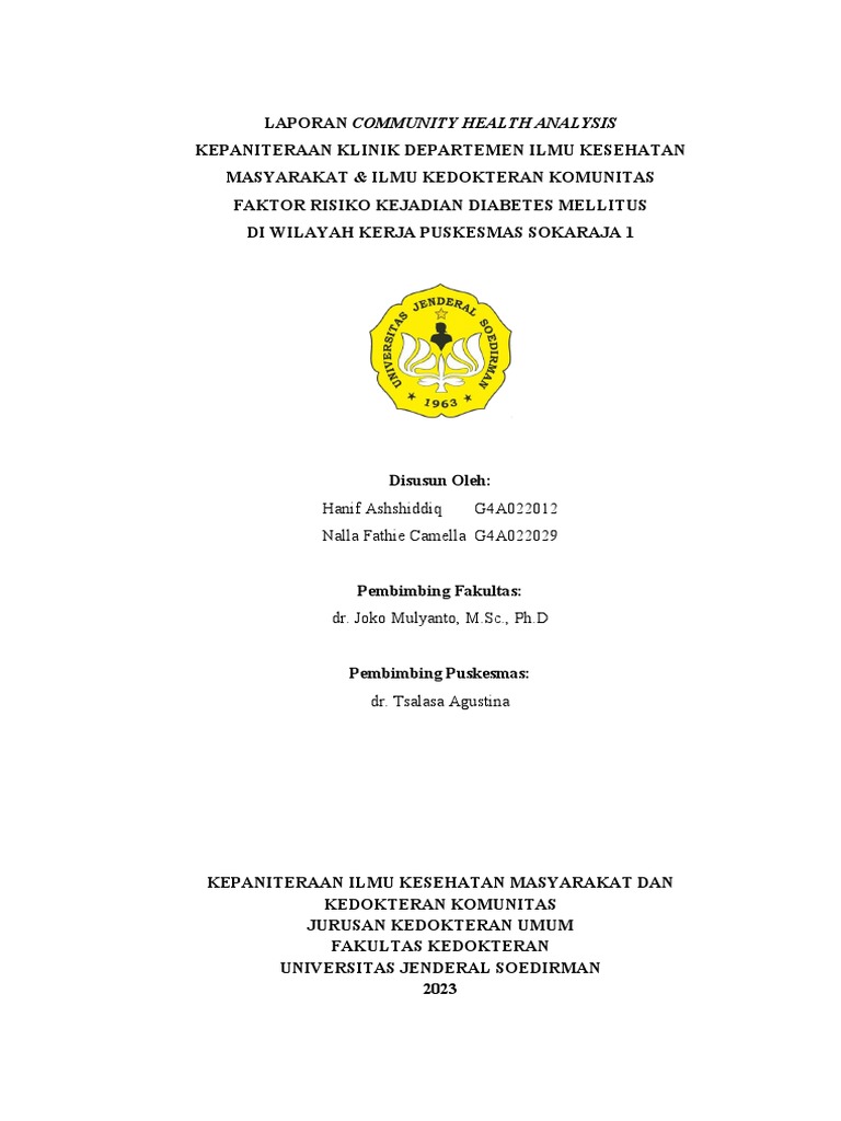 Cha DM Nalla & Hanif Puskesmas Sokaraja 1-2 | PDF