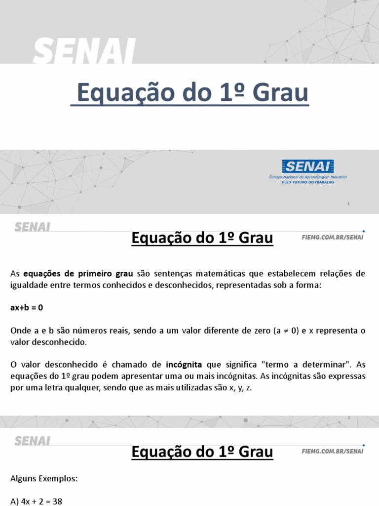 EQUAÇÃO do 1ºGRAU com DUAS incógnitas, Matemática Básica