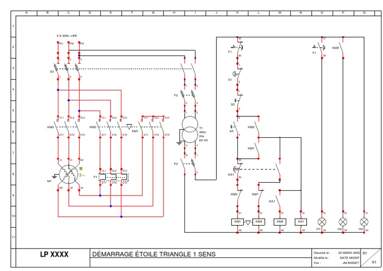 Demarrage Etoile-Triangle 1 Sens | PDF