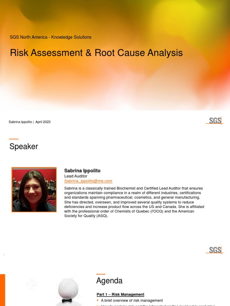 Risk Assessment & Root Cause Analysis | PDF