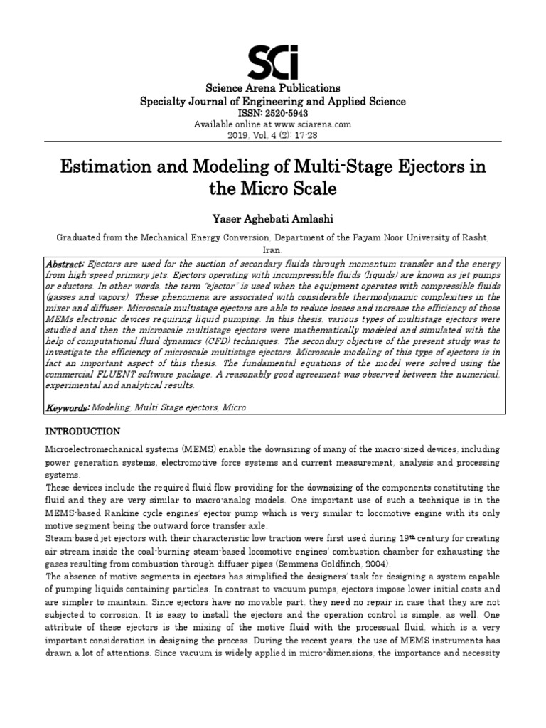 estimation-and-modeling-of-multi-stage-ejectors-in-the-micro-scale