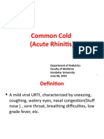 1. Common cold and croup