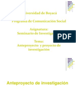 Fases de La Investigación - Anteproyecto