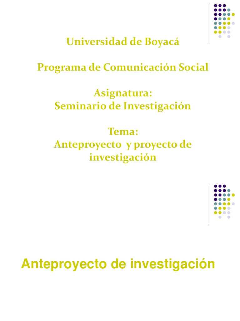Guía para Anteproyecto de Investigación | PDF | Teoría | Diseño